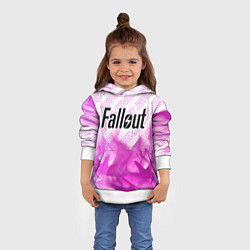 Толстовка-худи детская Fallout pro gaming: символ сверху, цвет: 3D-белый — фото 2