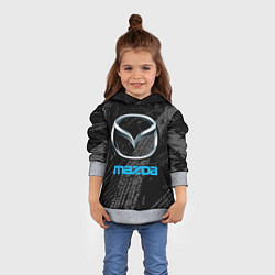 Толстовка-худи детская Mazda - следы шин, цвет: 3D-меланж — фото 2