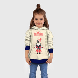 Толстовка-худи детская Злобная овечка - Cult of the lamb, цвет: 3D-синий — фото 2