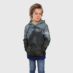 Толстовка-худи детская STALKER Одиночка На Болотах Возле Вертолёта, цвет: 3D-синий — фото 2