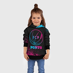 Толстовка-худи детская Porto - neon gradient, цвет: 3D-черный — фото 2