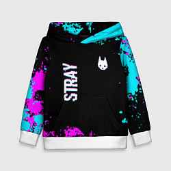 Толстовка-худи детская Stray - краска, цвет: 3D-белый