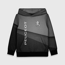 Толстовка-худи детская Peugeot - абстракция, цвет: 3D-черный