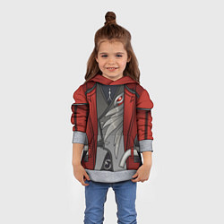 Толстовка-худи детская Образ Дилюка Алая ночь - Геншин импакт, цвет: 3D-меланж — фото 2