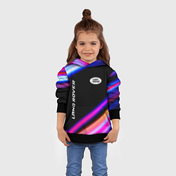 Толстовка-худи детская Land Rover speed lights, цвет: 3D-черный — фото 2
