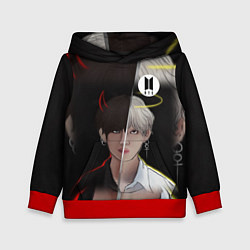 Толстовка-худи детская BTS Kim Taehyung, цвет: 3D-красный