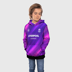 Толстовка-худи детская Liverpool legendary sport grunge, цвет: 3D-черный — фото 2