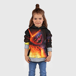 Толстовка-худи детская Хагги Вагги в огне, цвет: 3D-меланж — фото 2