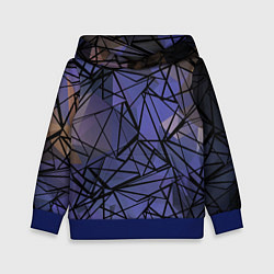 Толстовка-худи детская Blue with black stripes pattern, цвет: 3D-синий