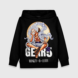Толстовка-худи детская Монки Д Луффи 5 гир - One Piece, цвет: 3D-черный