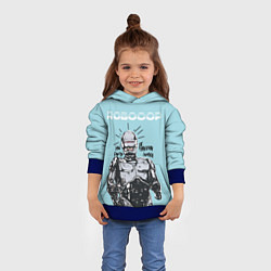 Толстовка-худи детская Графити Робокоп, цвет: 3D-синий — фото 2