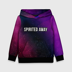 Толстовка-худи детская Spirited Away gradient space, цвет: 3D-черный