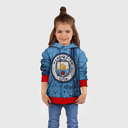 Толстовка-худи детская Манчестер Сити Лого, цвет: 3D-красный — фото 2