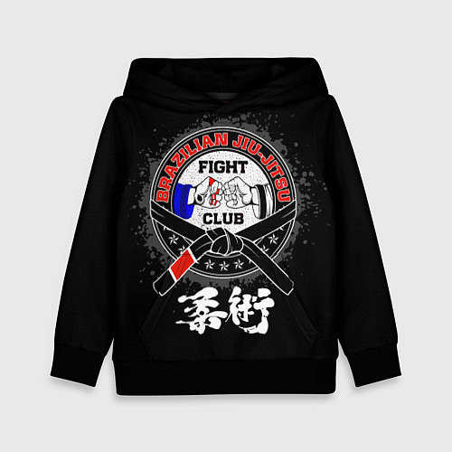 Детская толстовка Jiujitsu brazilian splashes logo / 3D-Черный – фото 1