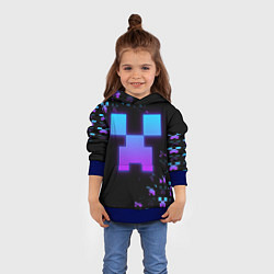 Толстовка-худи детская Minecraft градиент, цвет: 3D-синий — фото 2