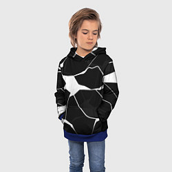 Толстовка-худи детская Черно-белая классика, цвет: 3D-синий — фото 2
