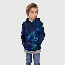Толстовка-худи детская Перламутровые фигуры, цвет: 3D-меланж — фото 2