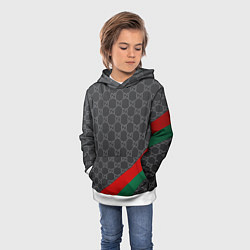 Толстовка-худи детская В стиле gucci, цвет: 3D-белый — фото 2