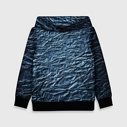 Толстовка-худи детская Текстура мятой бумаги, цвет: 3D-черный