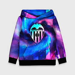 Толстовка-худи детская Valencia неоновый космос, цвет: 3D-черный