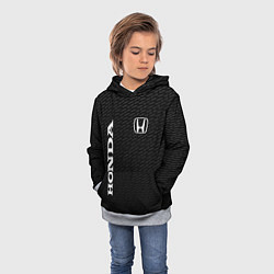 Толстовка-худи детская Honda карбон, цвет: 3D-меланж — фото 2