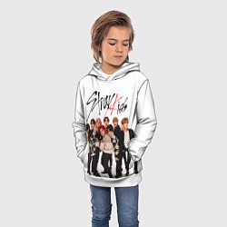 Толстовка-худи детская Stray Kids white background, цвет: 3D-белый — фото 2