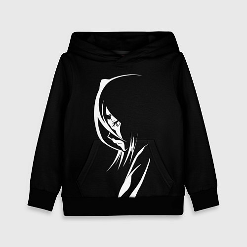 Детская толстовка Силуэт девушки Кучики Рукия / 3D-Черный – фото 1