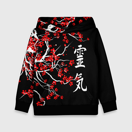 Детская толстовка Сакура в цвету / 3D-Черный – фото 1