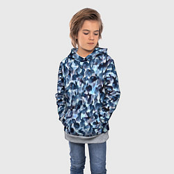 Толстовка-худи детская Новогдние кролики, цвет: 3D-меланж — фото 2