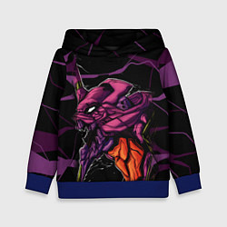 Толстовка-худи детская Ева-01, цвет: 3D-синий