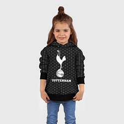Толстовка-худи детская Tottenham sport на темном фоне, цвет: 3D-черный — фото 2