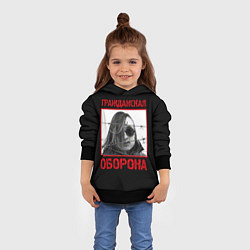 Толстовка-худи детская Гражданская Оборона - Егор Летов, цвет: 3D-черный — фото 2
