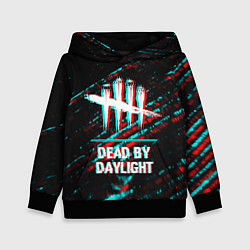 Толстовка-худи детская Dead by Daylight в стиле glitch и баги графики на, цвет: 3D-черный