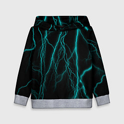 Толстовка-худи детская Неоновые молнии, цвет: 3D-меланж