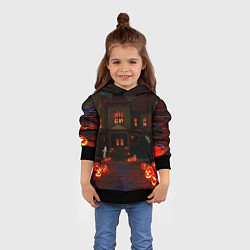 Толстовка-худи детская Дорога к ужасу, цвет: 3D-черный — фото 2