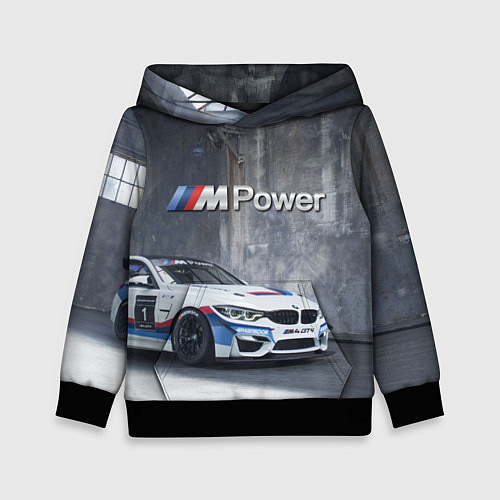 Детская толстовка BMW M4 GT4 - racing team - motorsport / 3D-Черный – фото 1