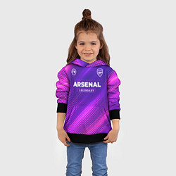 Толстовка-худи детская Arsenal legendary sport grunge, цвет: 3D-черный — фото 2