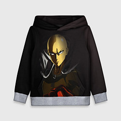 Толстовка-худи детская Сайтама - человек одного удара, цвет: 3D-меланж