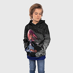 Толстовка-худи детская Демон контроля : Человек бензопила, цвет: 3D-синий — фото 2