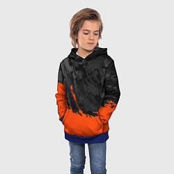 Толстовка-худи детская Black & Orange, цвет: 3D-синий — фото 2