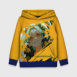 Толстовка-худи детская Ребекка из Киберпанка, цвет: 3D-синий