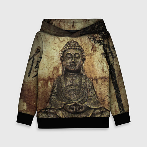 Детская толстовка Статуя Будды / 3D-Черный – фото 1