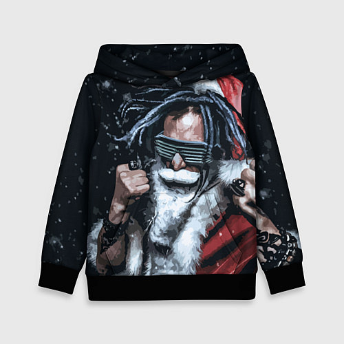 Детская толстовка Cool Santa Rastaman / 3D-Черный – фото 1