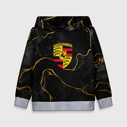 Детская толстовка Gold Porsche / 3D-Меланж – фото 1