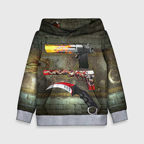 Детская толстовка Скины кс го / 3D-Меланж – фото 1