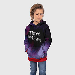 Толстовка-худи детская Three Days Grace lilac, цвет: 3D-красный — фото 2