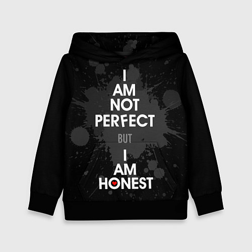 Детская толстовка I am not perfect, but I am honest / 3D-Черный – фото 1