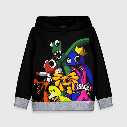 Детская толстовка Персонажи из радужных друзей / 3D-Меланж – фото 1
