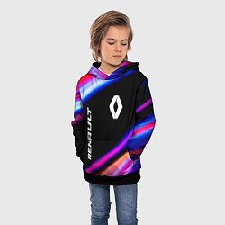 Толстовка-худи детская Renault speed lights, цвет: 3D-черный — фото 2