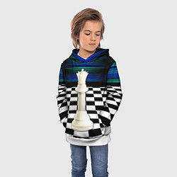 Толстовка-худи детская Белая королева, цвет: 3D-белый — фото 2